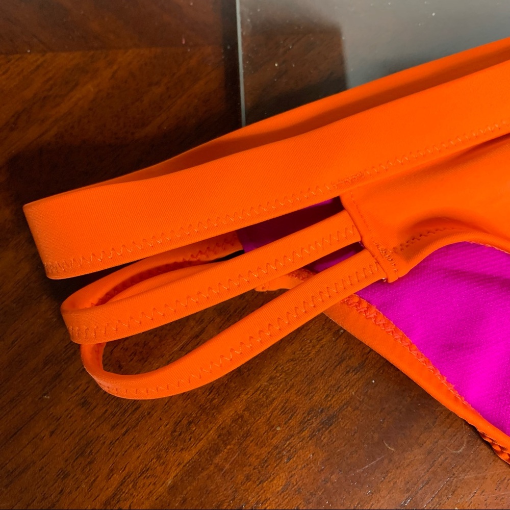 Nwot Roxy Solid Three Strap Side Bikini Bottoms - image 3